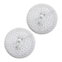 Elegant Designs 2 LT Elipse Crystal Flush Mount 2PK