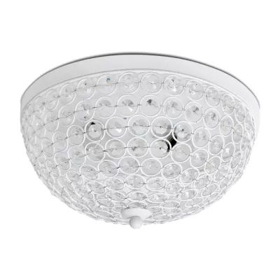 Elegant Designs 2 LT Elipse Crystal Flush Mount