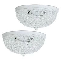 Elegant Designs 2 LT Elipse Crystal Flush Mount 2PK