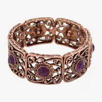 1928 Burnished Copper-Tone Stretch Bracelet