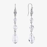 1928 Silver Tone Drop Earrings