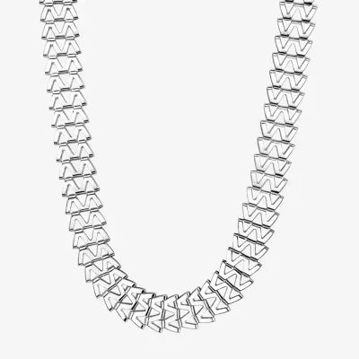 1928 Silver-Tone 19 1/2 Inch Link Chain Necklace