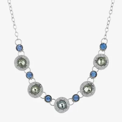 1928 Silver-Tone 16 Inch Link Round Collar Necklace