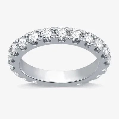 2 CT. T.W. Natural White Diamond 14K White Gold Wedding Band