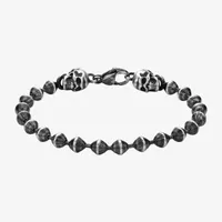 Stainless Steel Skull Beaded Bracelet