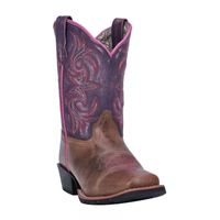 Dan Post Little & Big  Girls Majesty Stacked Heel Cowboy Boots