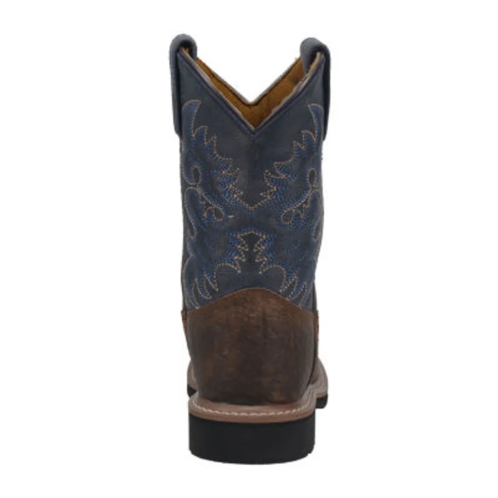 Dan Post Little & Big  Boys Brantley Block Heel Cowboy Boots