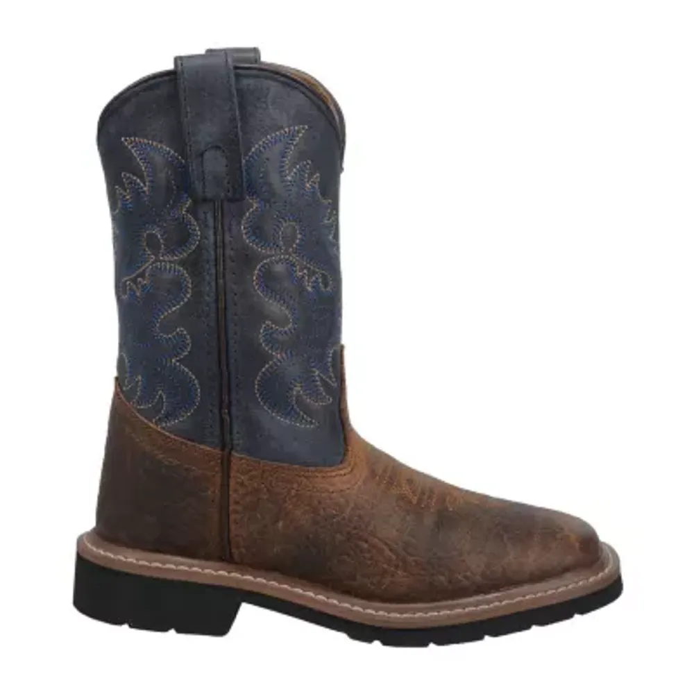 Dan Post Little & Big  Boys Brantley Block Heel Cowboy Boots