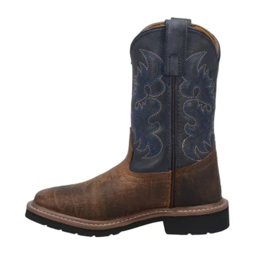 Dan Post Little & Big  Boys Brantley Block Heel Cowboy Boots