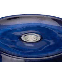 Glitzhome 20.5"H Cobalt Blue Ceramic Outdoor Fountain