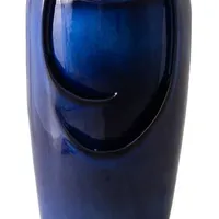 Glitzhome """29.25""""H Cobalt Blue Ceramic Pot""" Outdoor Fountains