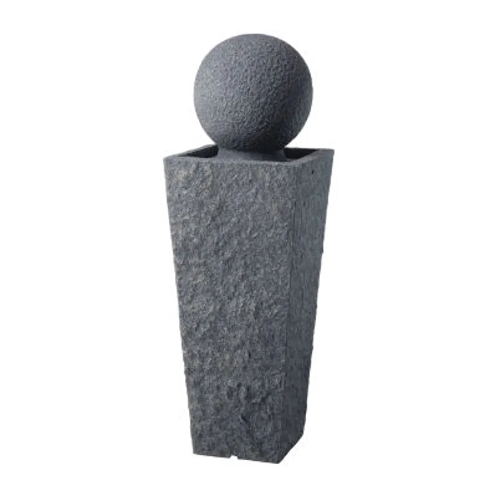 Glitzhome 40.25"H Polyresin Sphere Outdoor Fountain