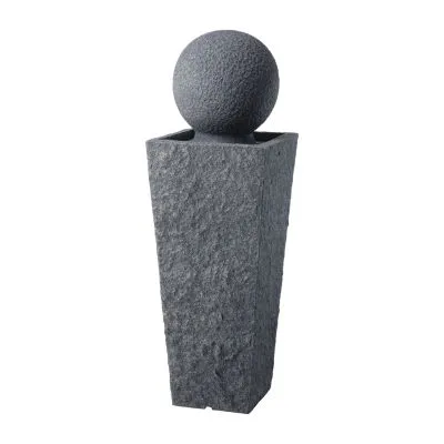 Glitzhome """40.25""""H Polyresin Sphere""" Outdoor Fountains