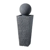 Glitzhome """40.25""""H Polyresin Sphere""" Outdoor Fountains