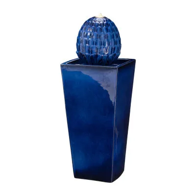 Glitzhome 35.75"H Polyresin Sphere Outdoor Fountain