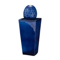 Glitzhome """35.75""""H Polyresin Sphere""" Outdoor Fountains