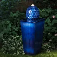 Glitzhome 35.75"H Polyresin Sphere Outdoor Fountain