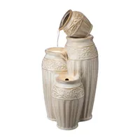 Glitzhome 27.25H Ceramic Pot Outdoor Fountains