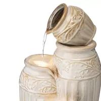 Glitzhome 27.25"H Ceramic Pot Outdoor Fountain