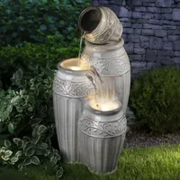 Glitzhome 27.25"H Ceramic Pot Outdoor Fountain