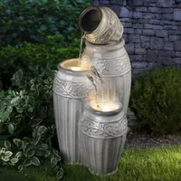 Glitzhome 27.25H Ceramic Pot Outdoor Fountains