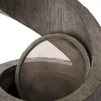 Glitzhome """31.25""""H Polyresin Curving""" Outdoor Fountains