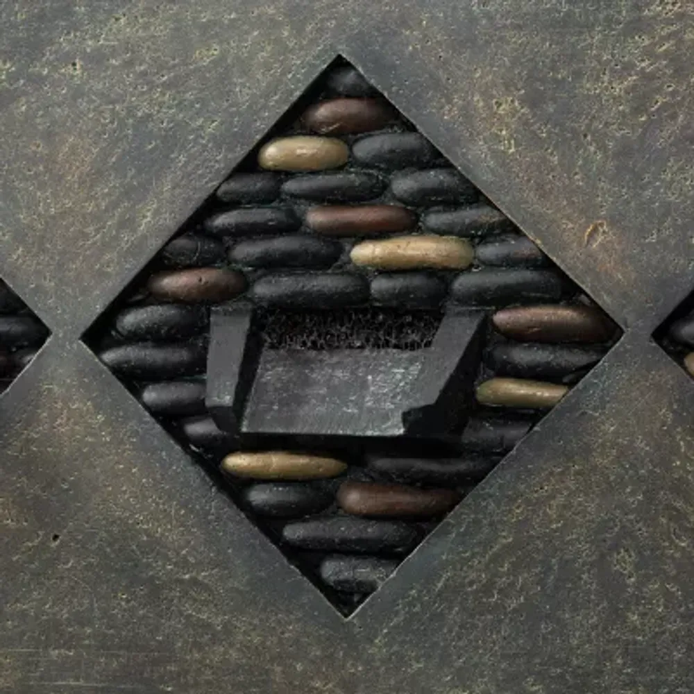 Glitzhome """30""""L Faux Concrete Polyresin""" Outdoor Fountains