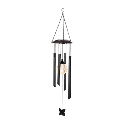 Glitzhome "32"" Solar Powered Led Windchime" Wind Chimes