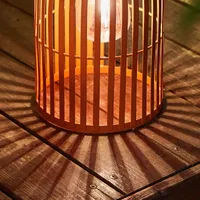 Glitzhome """""""9.75"""""""" Metal Woven Orange""""""" Lanterns