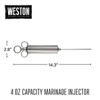 Weston 4 Oz. Marinade Injector Food Marinizers