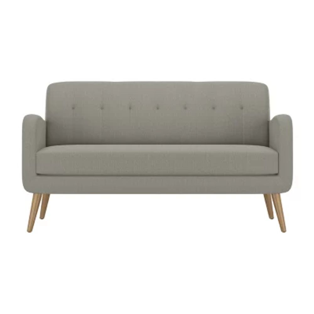 Kingston Mid Century Modern Sofa with Natural Legs