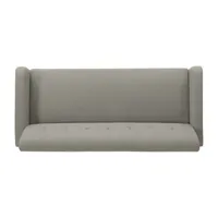 Kingston Mid-Century Modern Sofa in Linen with Legs in an Espresso Finish