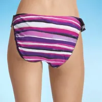 Mynah Womens Striped Hipster Bikini Swimsuit Bottom