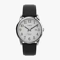 Timex Easy Reader Mens Black Leather Strap Watch Tw2v68800jt