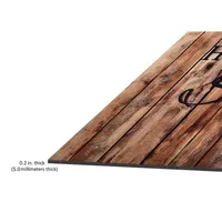 Achim Farmhouse Plank Rubber 18"X30" Doormat