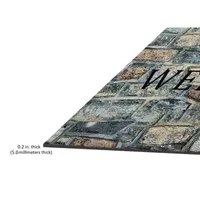 Achim Welcome Stone Rubber 18"X30" Doormat