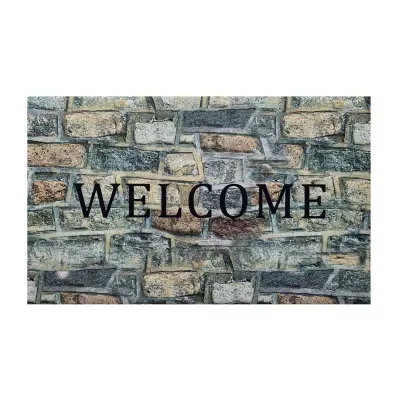 Achim Welcome Stone Rubber 18"X30" Doormat