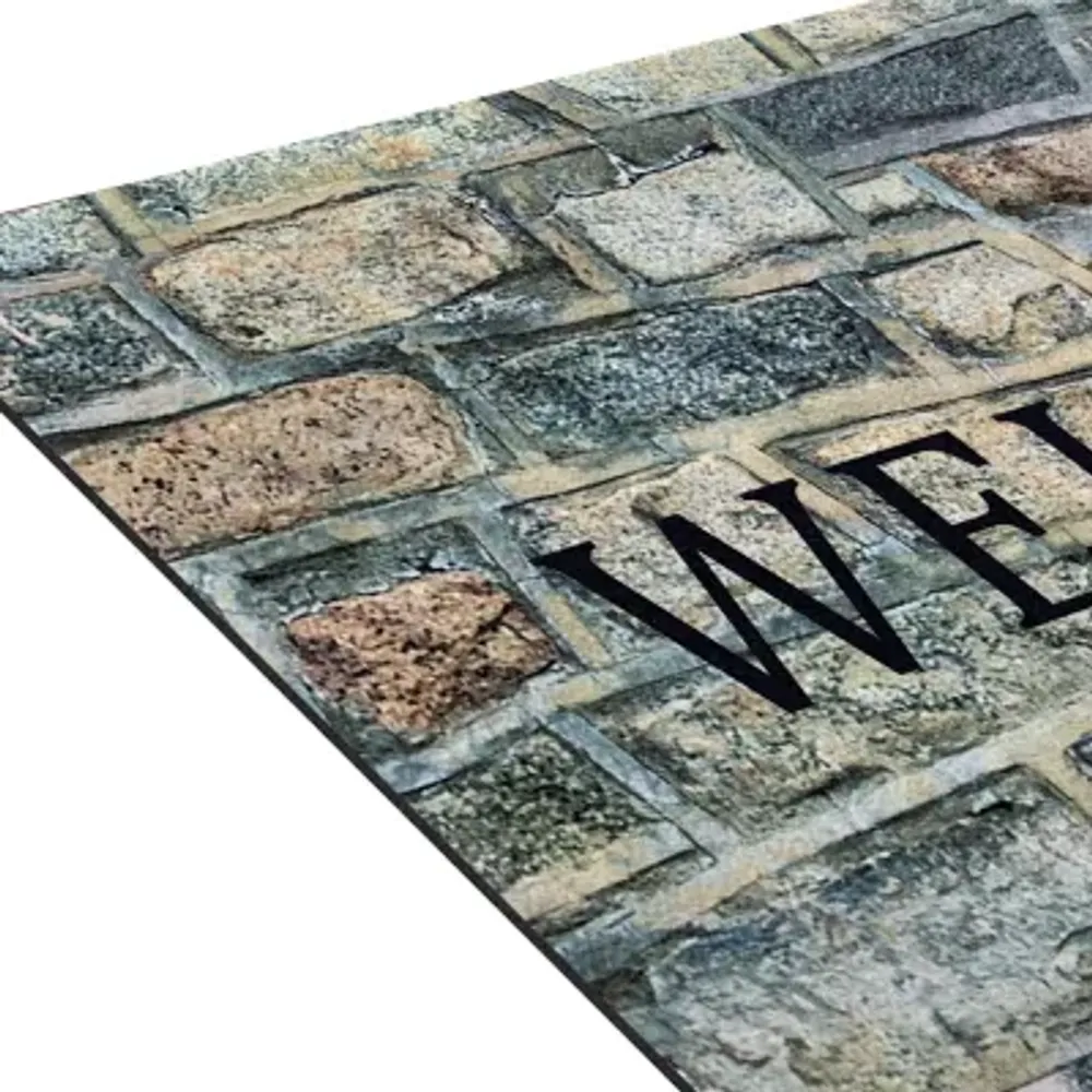 Achim Welcome Stone Rubber 18"X30" Doormat