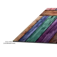 Achim Colorful Plank Rubber 18"X30" Doormat