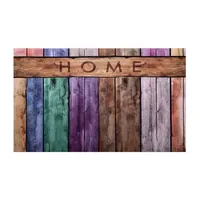 Achim Colorful Plank Rubber 18"X30" Doormat