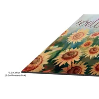 Achim Sunflower Field Rubber 18"X30" Doormat