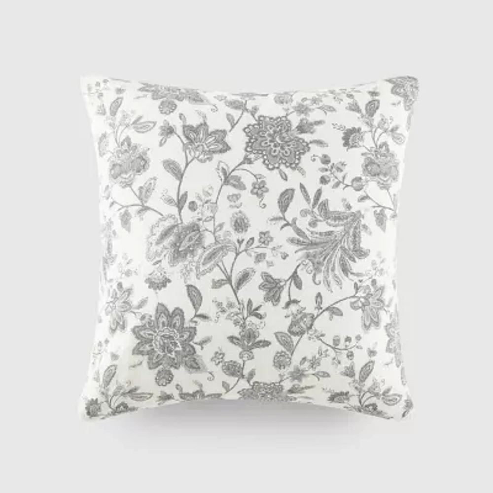 Casual Comfort Jacobean Cotton Square Throw Pillow