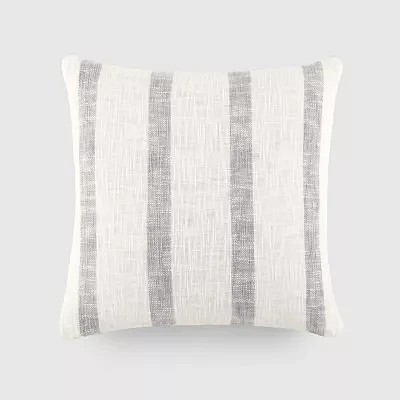 Casual Comfort Awning Stripe Yarn Dyed Square Throw Pillow