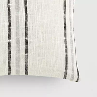 Casual Comfort Framed Stripe Yarn Dyed Square Throw Pillow