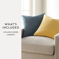 Casual Comfort Solid 2pk 2-pc. Square Throw Pillows