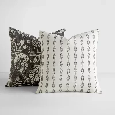 Casual Comfort Distressed Floral 2pk 2-pc. Square Throw Pillows