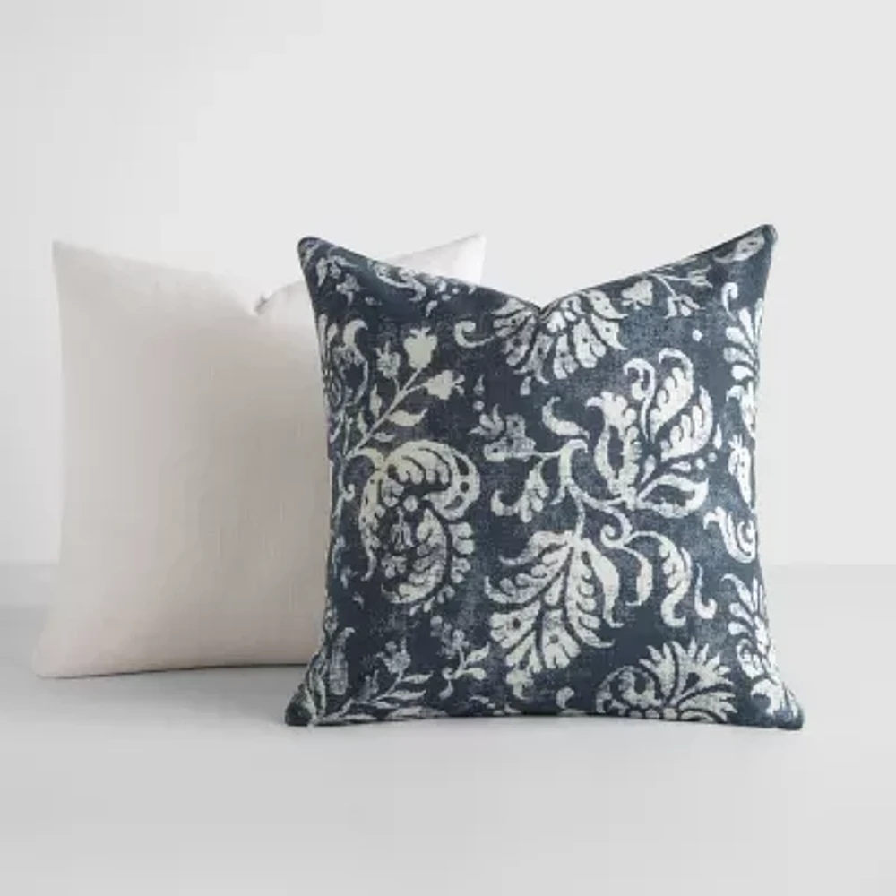 Casual Comfort Distressed Floral 2pk 2-pc. Square Throw Pillows