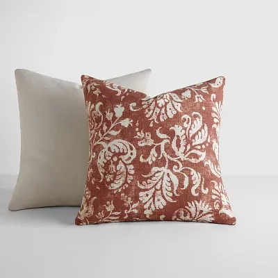 Casual Comfort Distressed Floral 2pk 2-pc. Square Throw Pillows