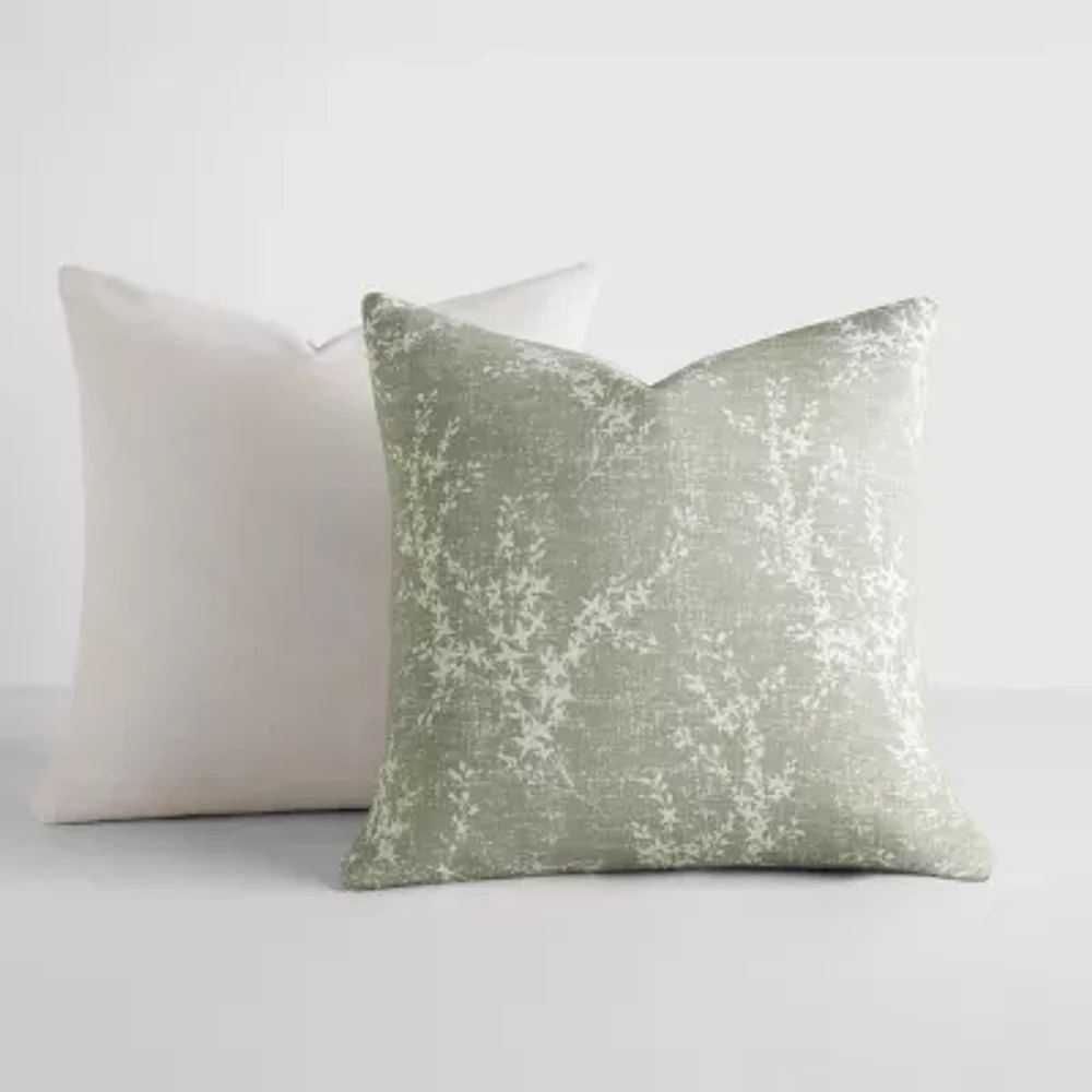 Casual Comfort Willow Cotton 2pk Square Throw Pillow