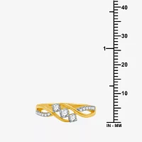 Love Lives Forever 1/3 CT.T.W. Natural Diamond 10K Gold 3-Stone Promise Ring